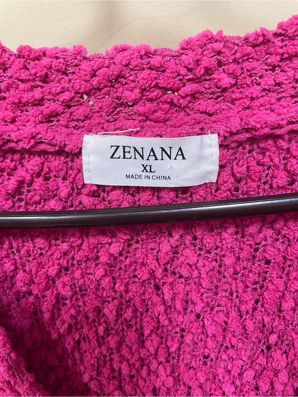 Zenana Outfitters Fuchsia Bouclé Button-Front Cardigan - Picture 2 of 8